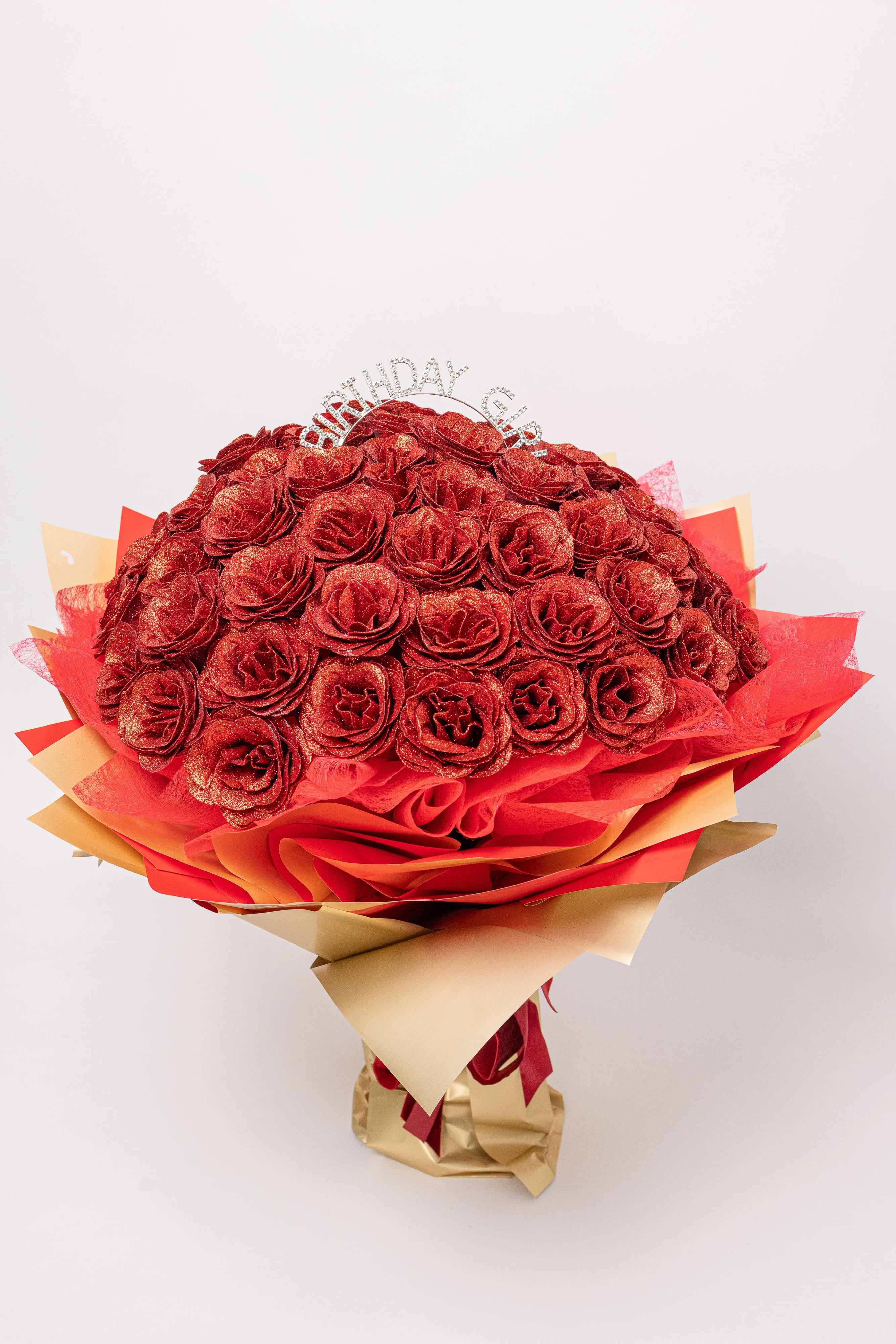 Buchet Gigant "Birthday Girl" cu Trandafiri și Sclipici