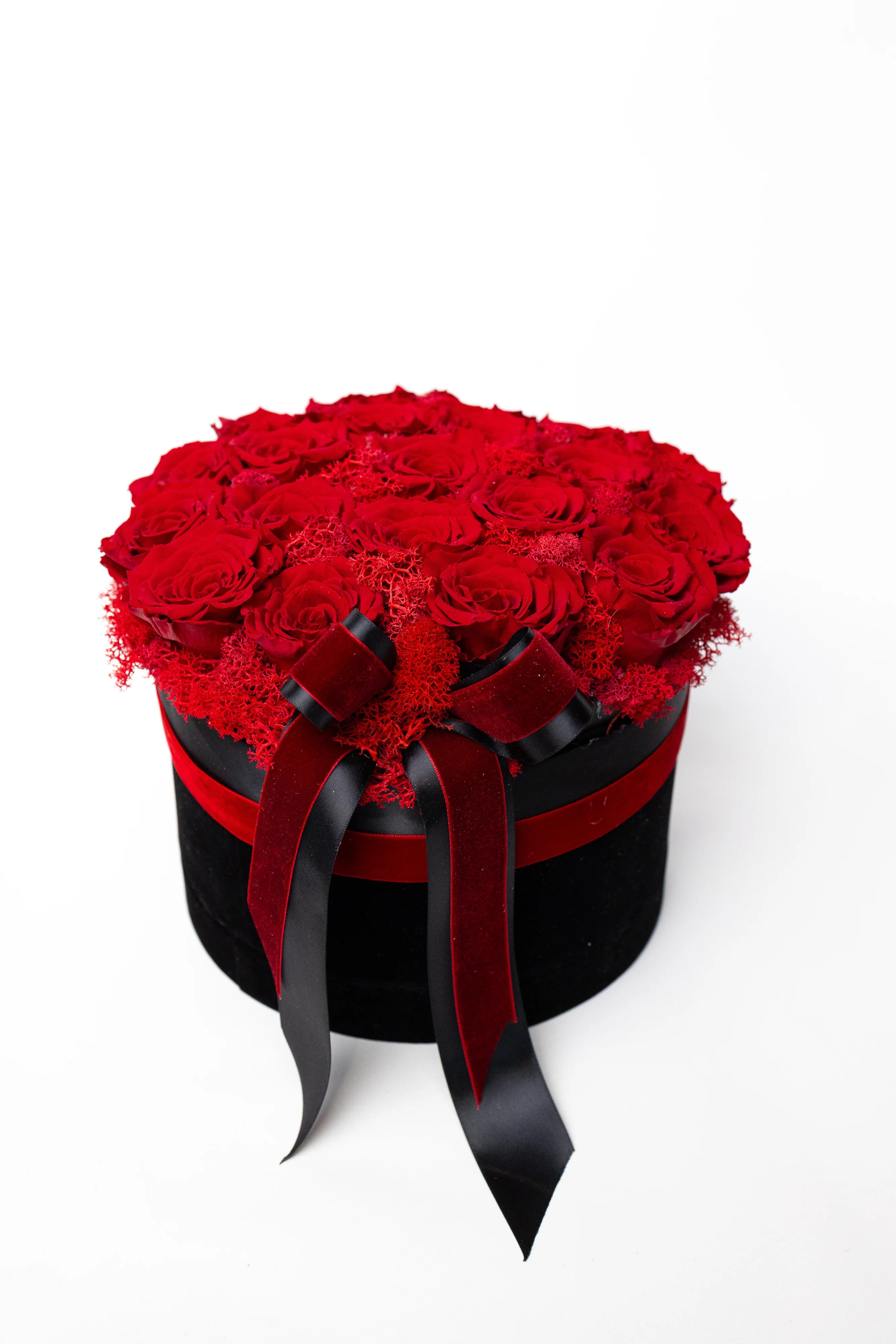 Aranjament Inimă Lux 25 Trandafiri Criogenați Roșii